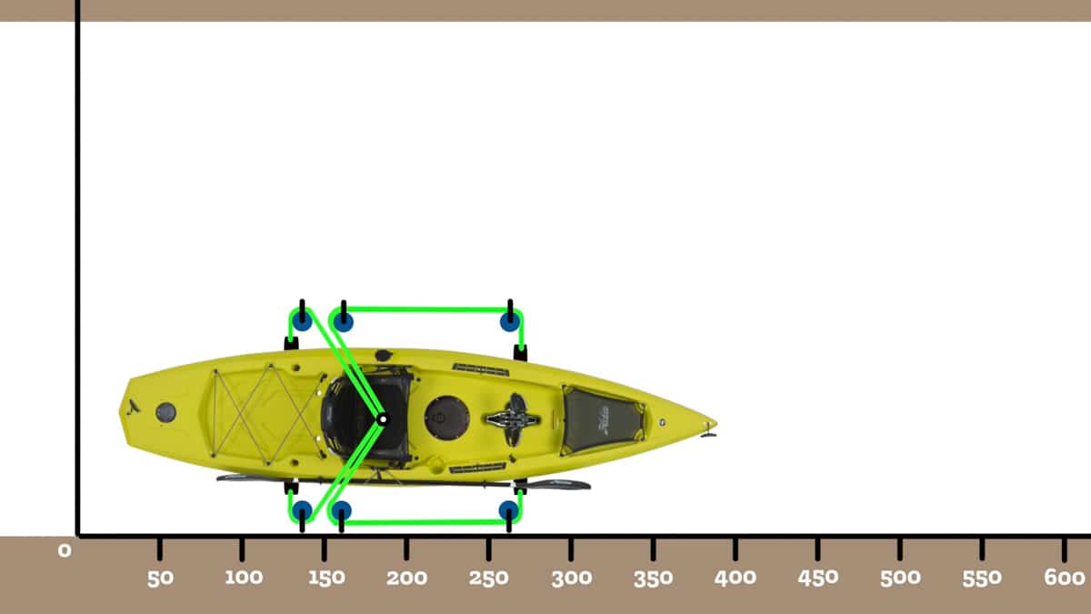 suspendre-kayak-plafond-mouflage-poulies-position-basse-vue-superieure