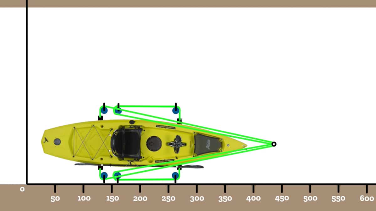 suspendre-kayak-plafond-mouflage-poulies-position-haute-vue-superieure